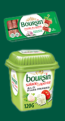 Produits des gammes Boursin® Salade&Apéritif et Roulés