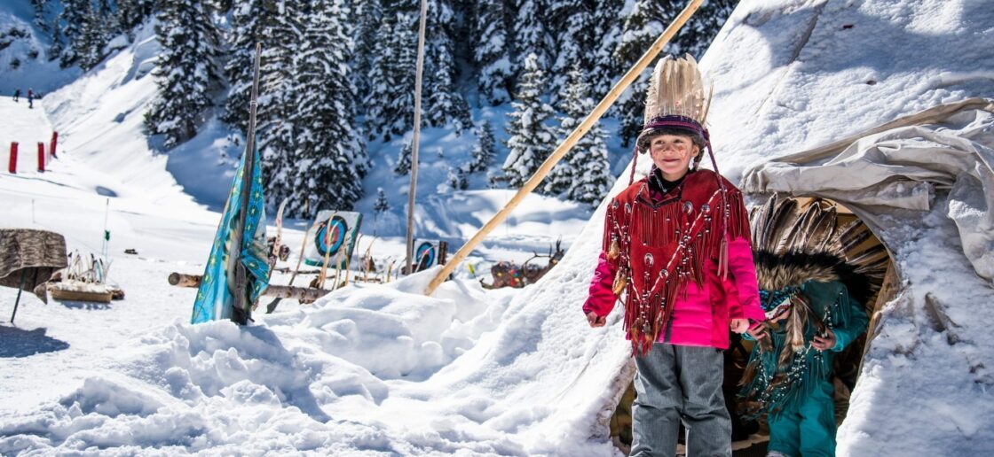 Sur la piste des indiens à Courchevel

