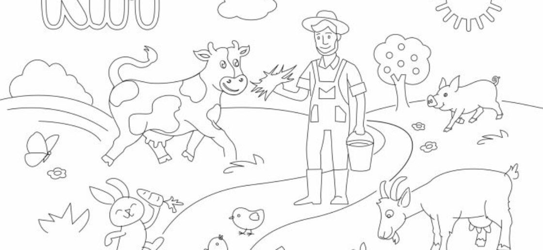 Un beau coloriage de ferme
