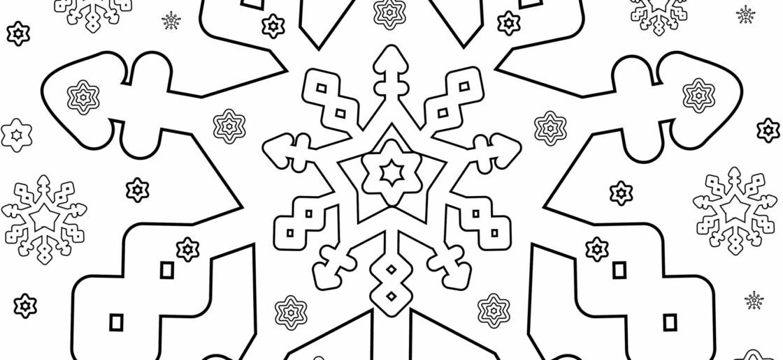 Un beau flocon à colorier
