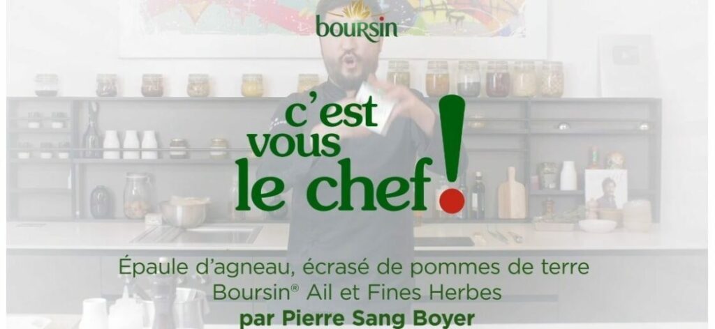 Épaule d'agneau, écrasé de pommes de terre Boursin® Ail et Fines Herbes par Pierre Sang Boyer