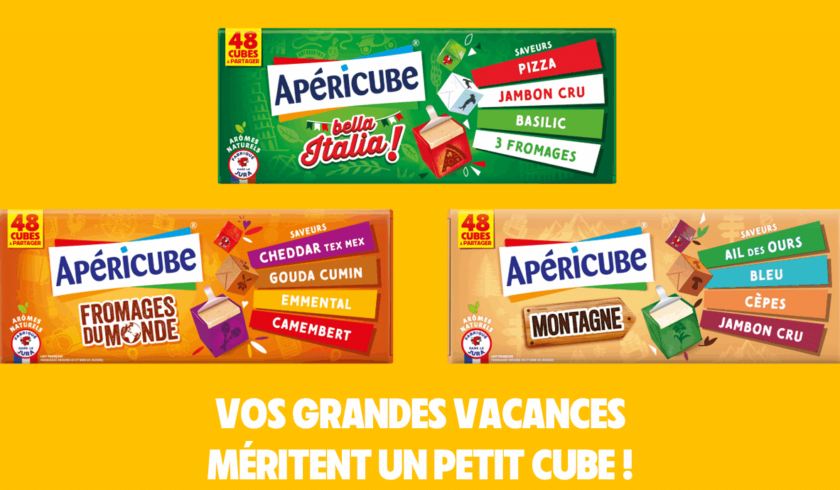 APÉRICUBE®, VOTRE TICKET POUR UNE ÉVASION GOURMANDE CET ÉTÉ !