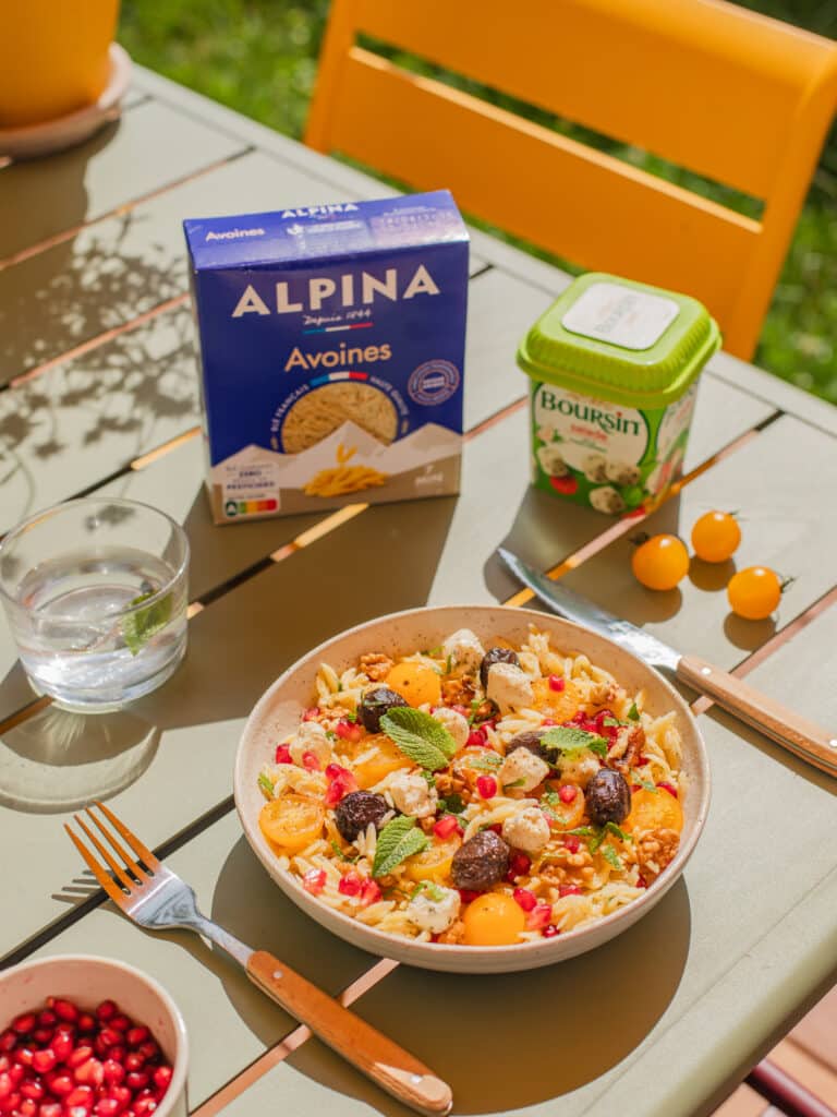 SALADE D'été AU BOURSIN® & PâTES D'AVOINES ALPINA®