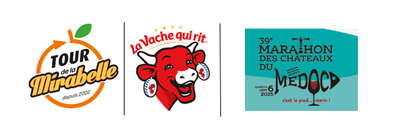 En septembre La vache qui rit ®partenaire du Marathon des chateaux du Médoc et du tour de la Mirabelle