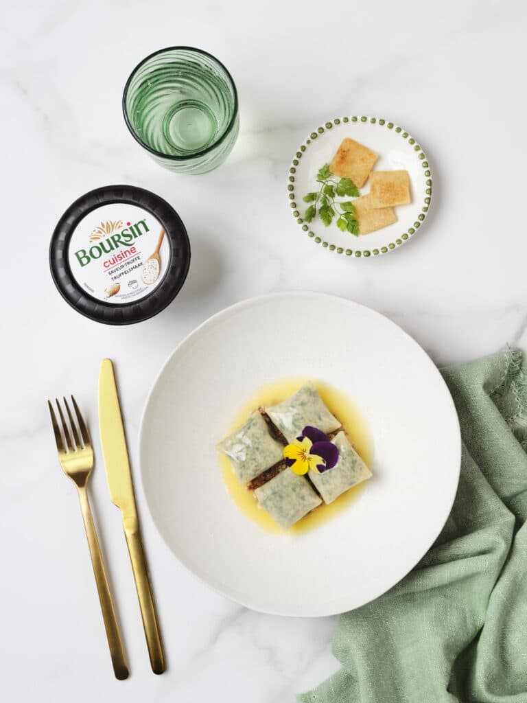PLIÉ DU POTAGER MOELLEUX DE BOURSIN cuisine SAVEUR TRUFFE 