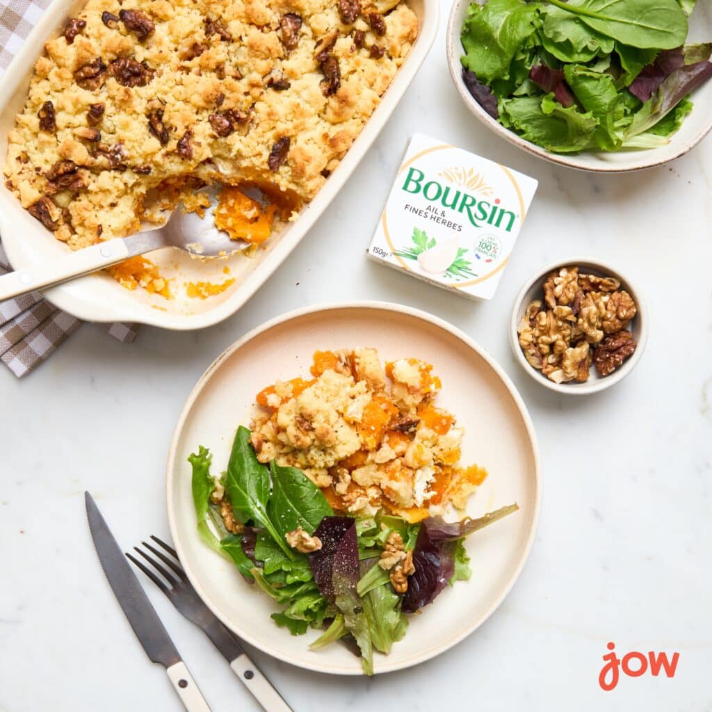 Crumble butternut AU BOURSIN® ail & fines herbes