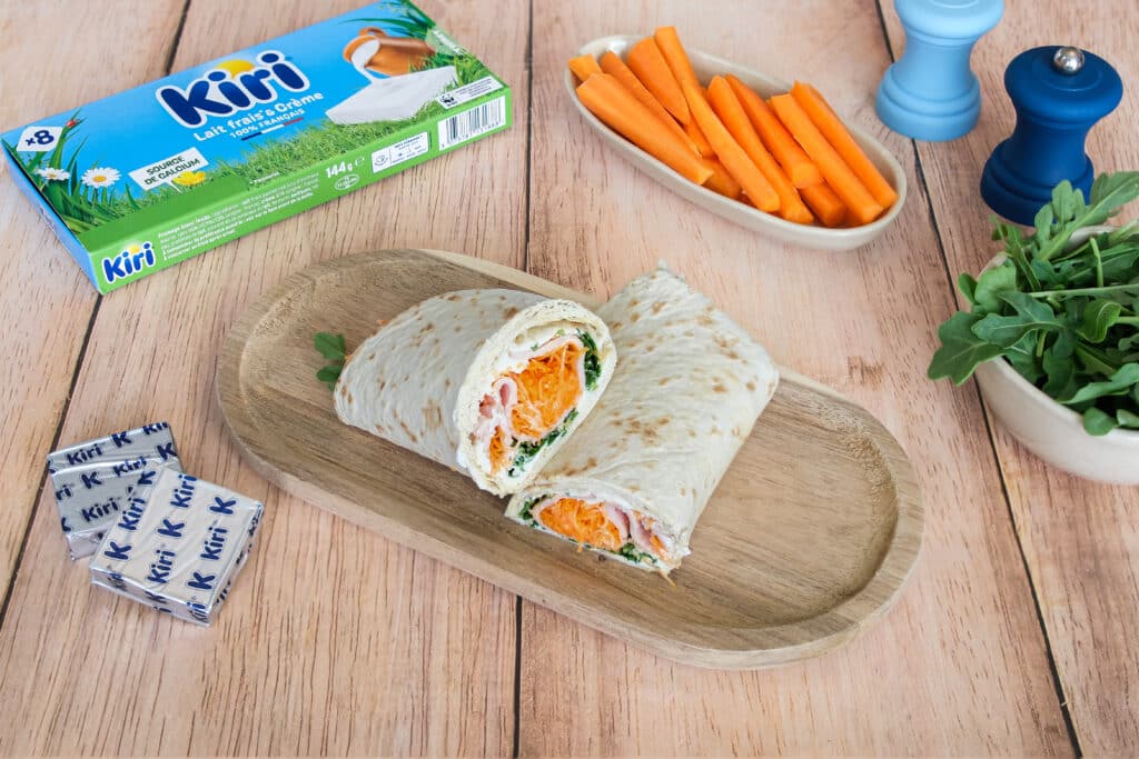 Wrap Kiri® Crème carotte roquette et dinde